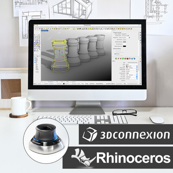 Rhinoceros 8 + 3Dconnexion SpaceMouse Wireless