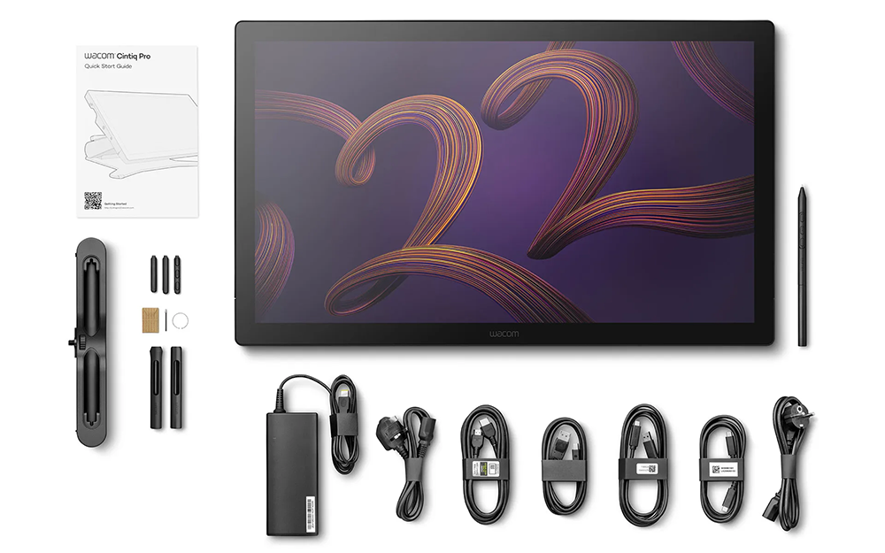 Contenido de la caja de la Wacom Cintiq Pro 22