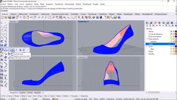 Curso online de Diseño de calzado con Rhino 3D + Tutoría - Imagen 2