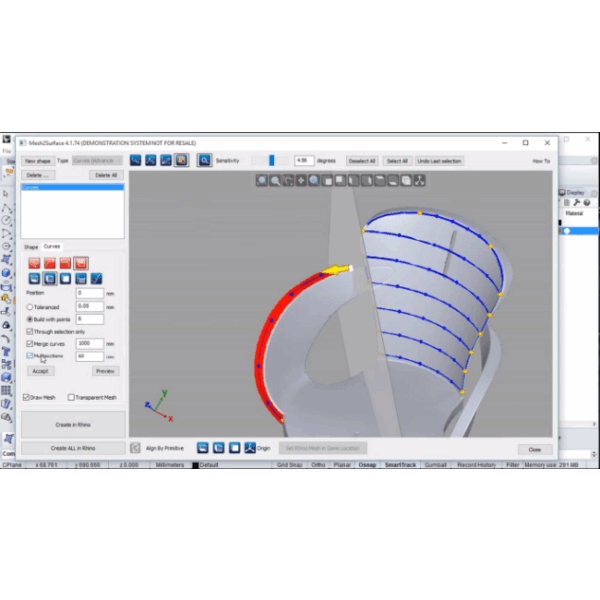 Mesh2Surface FreeForm