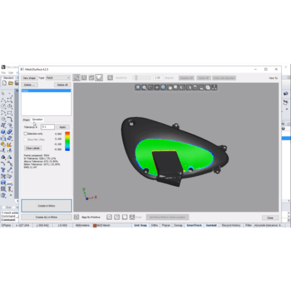 Mesh2Surface FreeForm