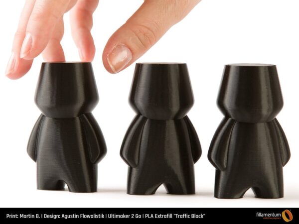 PLA Extrafill "Traffic Black" - 1,75mm & 750gr. - Imagen 4