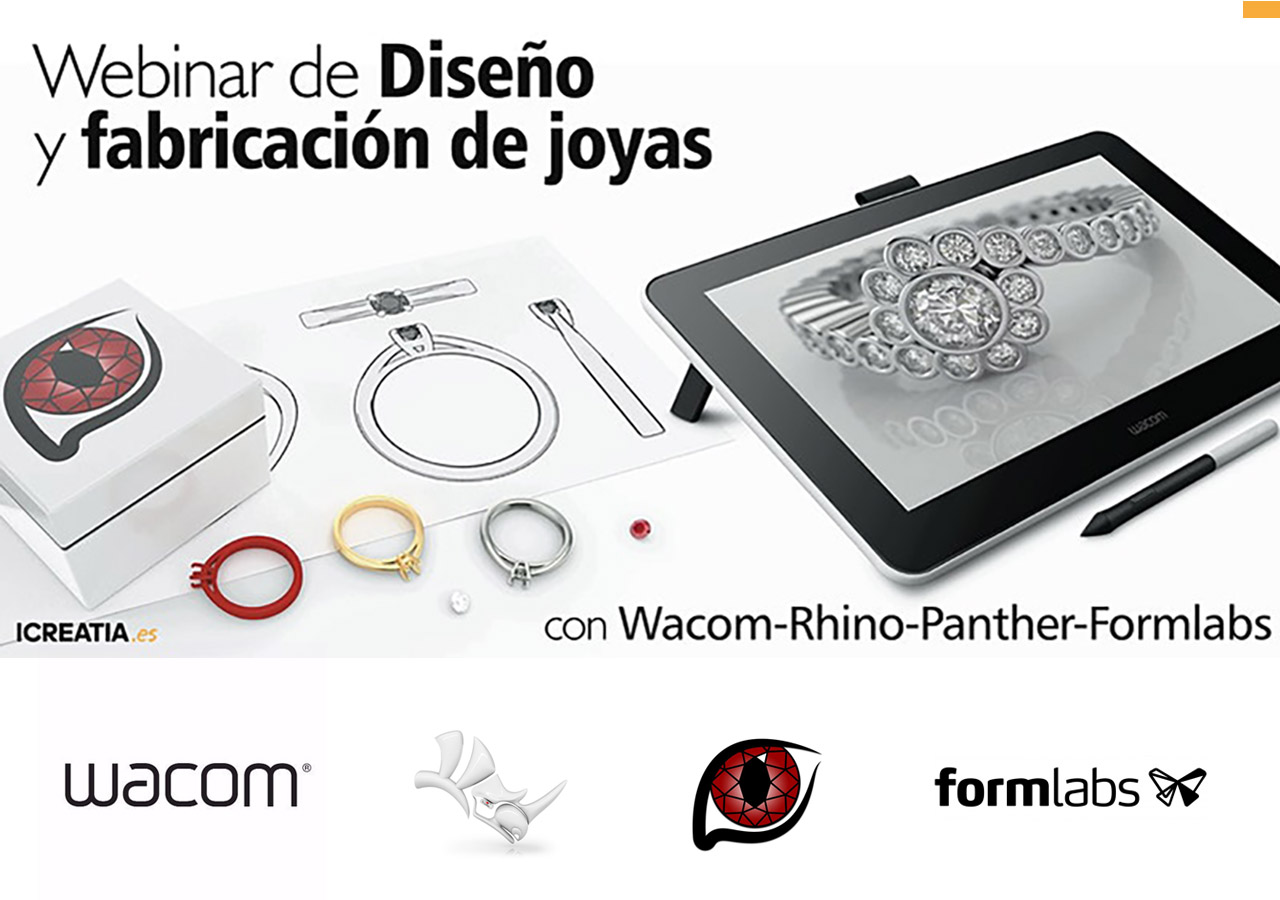 Webinar de Diseño y fabricación de joyas con Wacom-Rhino-Panther-Formlabs
