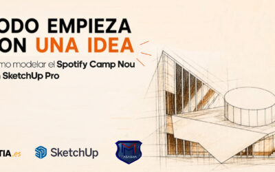 Cómo modelar el Spotify Camp Nou con SketchUp Pro