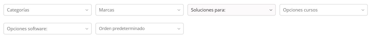 cómo filtrar los productos en la web de icreatia.es